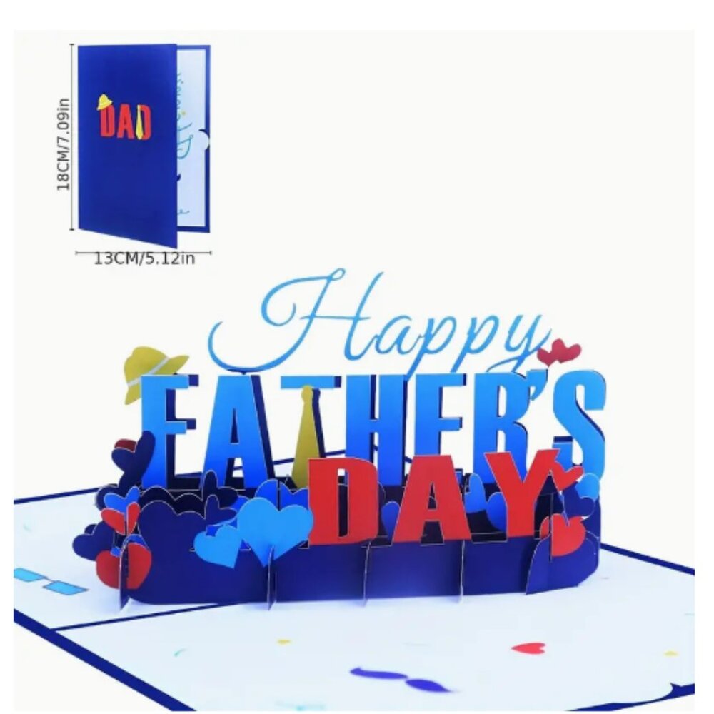Happy Father's Day Card Pop-up Unique 3D Design